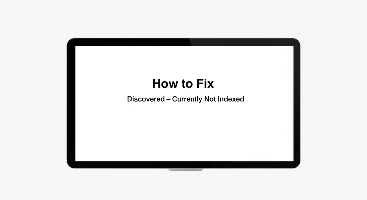 How to Fix “Discovered – Currently Not Indexed”