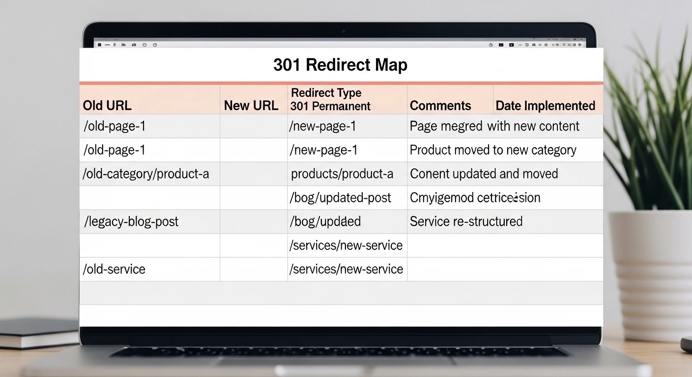 301 Redirect Map Template