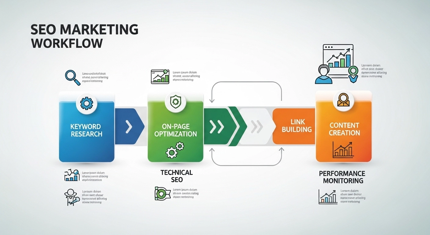 SEO marketing workflow